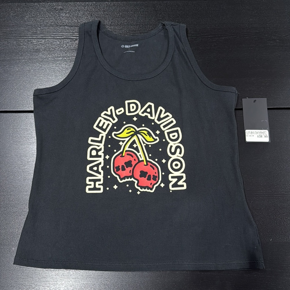 Harley-Davidson Skull Cherry Print Tank Top - 2W